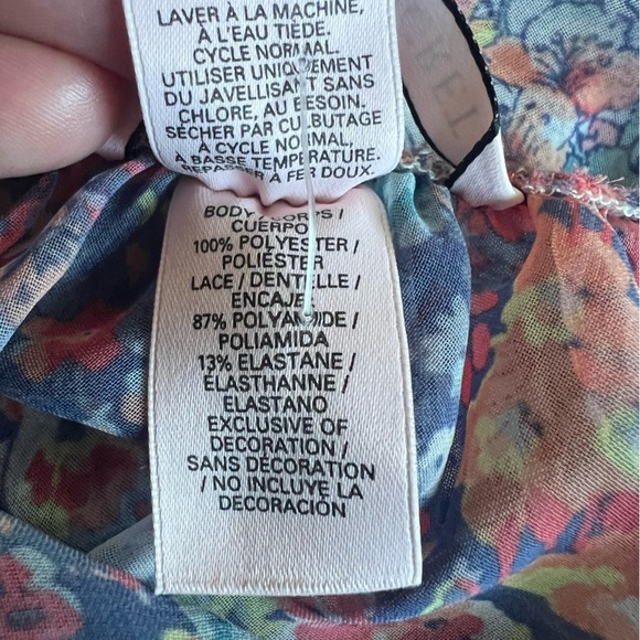 Victoria’s Secret Sheer Floral Lace Trim Kimono & Halter Dress Set Sz M & M / L - Picture 10 of 16